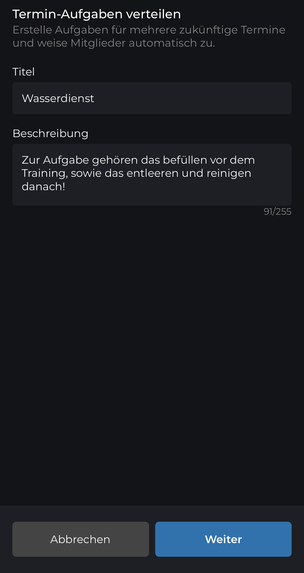 Aufgabe für den Aufgabenplaner definieren